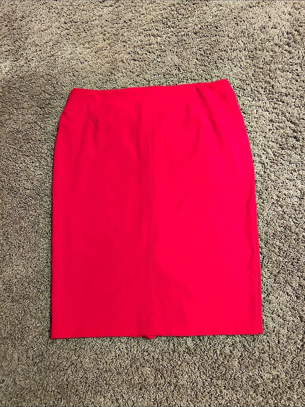 White House Black Market Pencil Skirt in Red Size 14 Like New